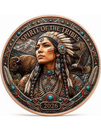 Spirit of the Tribes – North American Wildlife Series 1 oz Kupfer 999 High Relief Colors 2026