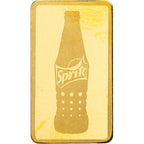 PAMP Sprite 65th Anniversary 2026 – Goldbarren mit Sprite-Flaschenmotiv