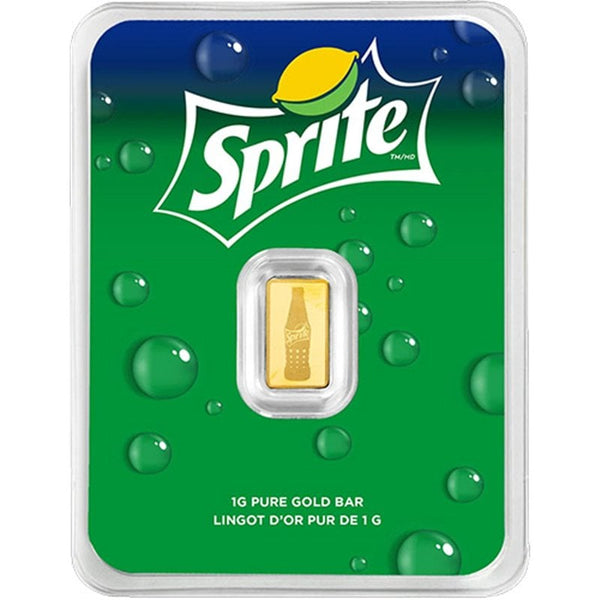 PAMP Sprite 65th Anniversary 2026 – Vorderseite des 1-g-Goldbarrens in der Assay-Karte