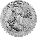 Megafauna Riesenhirsch 2026 BU – 1 oz Silber, Motivseite