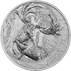 Megafauna Riesenhirsch 2026 BU – 1 oz Silber, Motivseite