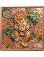 Tiger & Dragon Eternal Guardians 5 oz Kupfer High Relief 2026 – Antik Finish