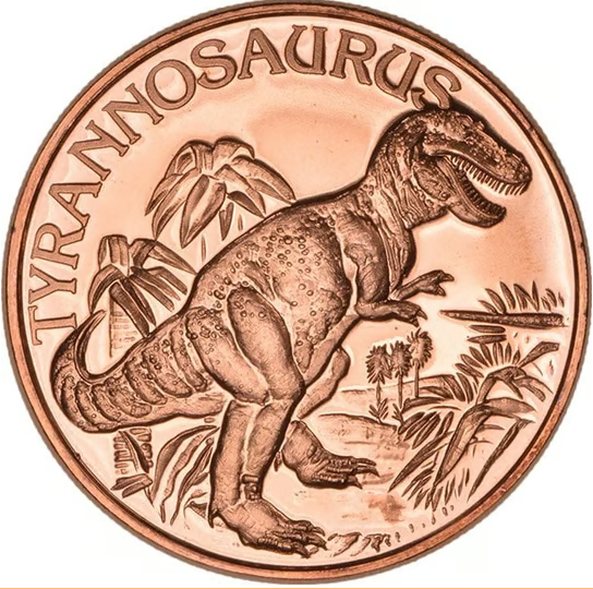 Tyrannosaurus Rex 1 Unze Kupfermünze
