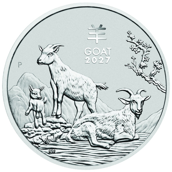 unar III Year of the Goat 2027 – 1 /2 oz Silbermünze Ag .9999 | Perth Mint Australien | kaufen Graz Kärnten