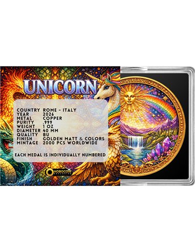 Unicorn Mythic Mosaic Series 1 oz Kupfer 2026