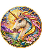 Kupfermedaille 1 oz – Unicorn | Mythic Mosaic Series 2026 | Golden Matt & Colors | Cu .999 | Nummeriert | 2.000 Stück