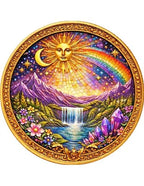 Kupfermedaille 1 oz – Unicorn | Mythic Mosaic Series 2026 | Golden Matt & Colors | Cu .999 | Nummeriert | 2.000 Stück