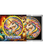 Kupfermedaille 1 oz – Unicorn | Mythic Mosaic Series 2026 | Golden Matt & Colors | Cu .999 | Nummeriert | 2.000 Stück